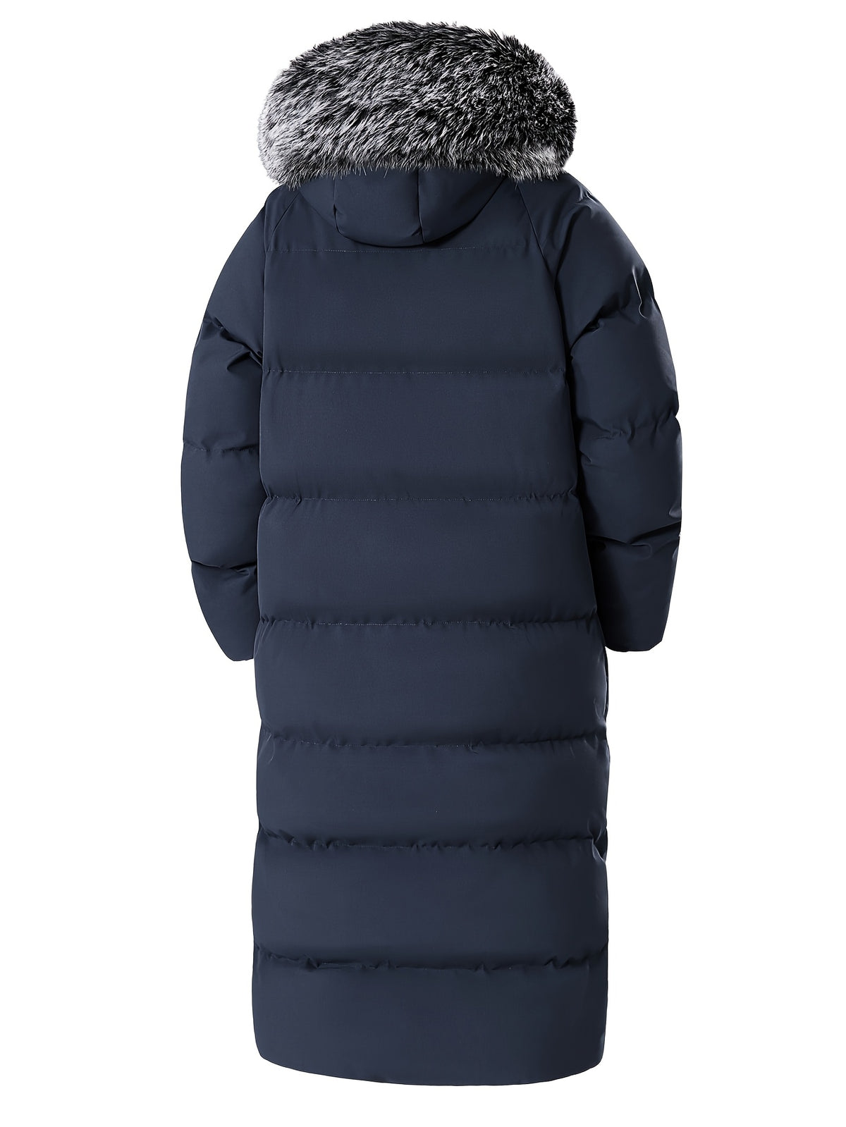 Veste en fausse fourrure pour homme, à capuche, vert fougère