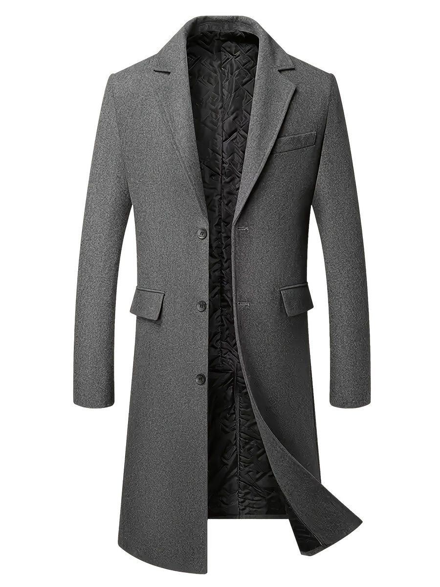 Manteau long en mélange de laine, col à revers, photo 6
