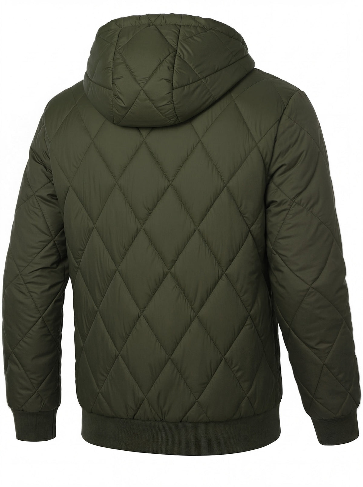 Veste pour homme, à carreaux, à capuche, vert tactique
