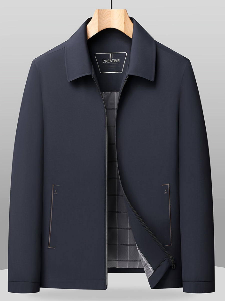 Veste longue, à revers, fermeture éclair, détail du vêtement