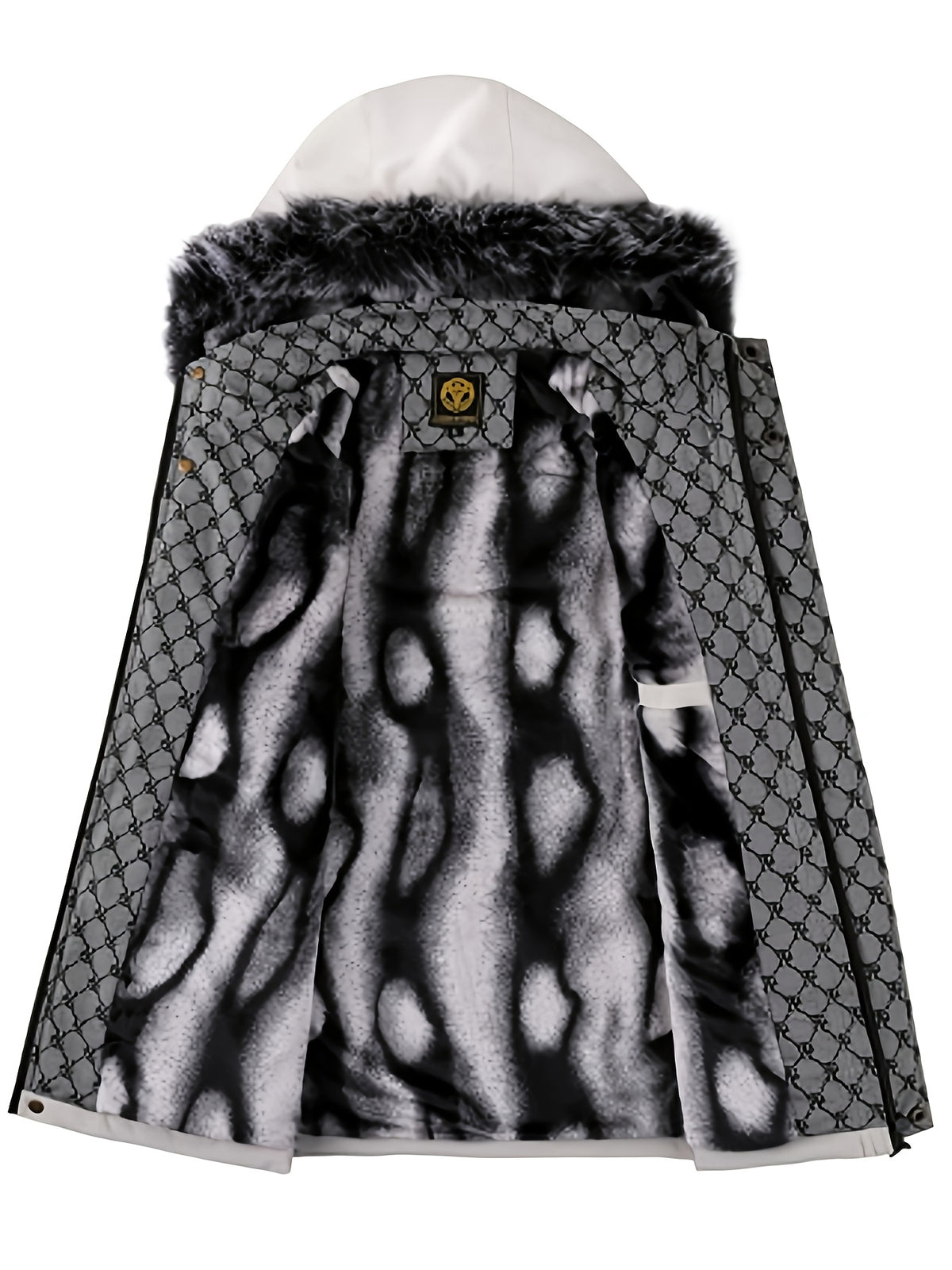 Manteau pour homme, à capuche, mandarine