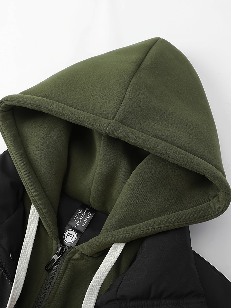 Manteau, à capuche, kaki foncé, photo 21