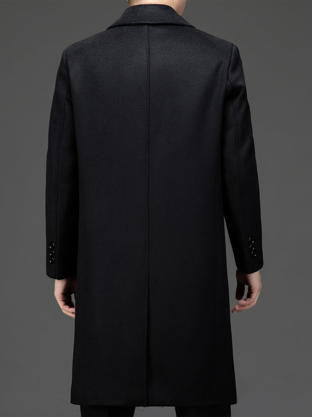 Manteau en laine pour homme, 65 % laine, coupe-vent