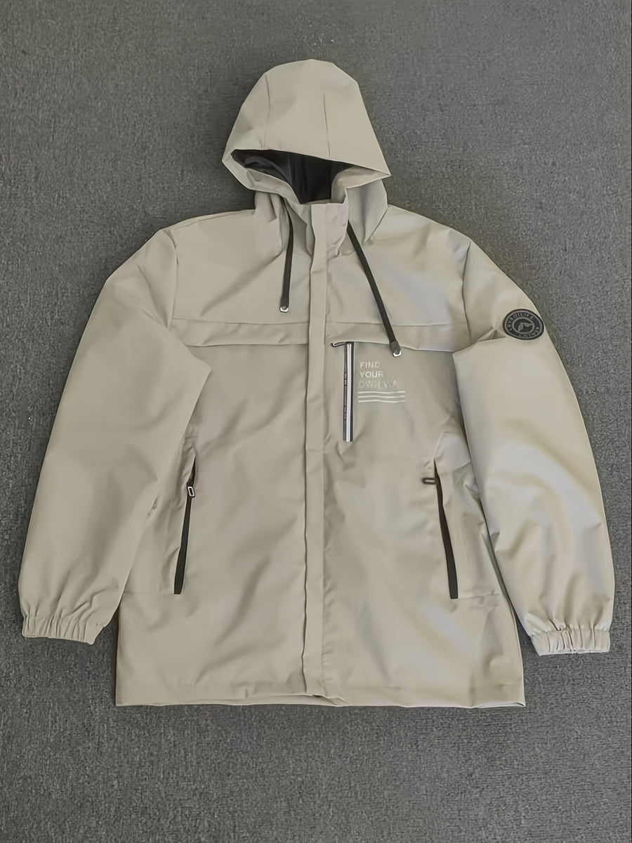Veste long, coupe-vent, à capuche, vert clair, photo 24