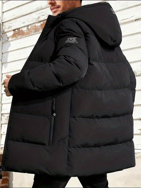 Manteau pour homme, à capuche, bleu