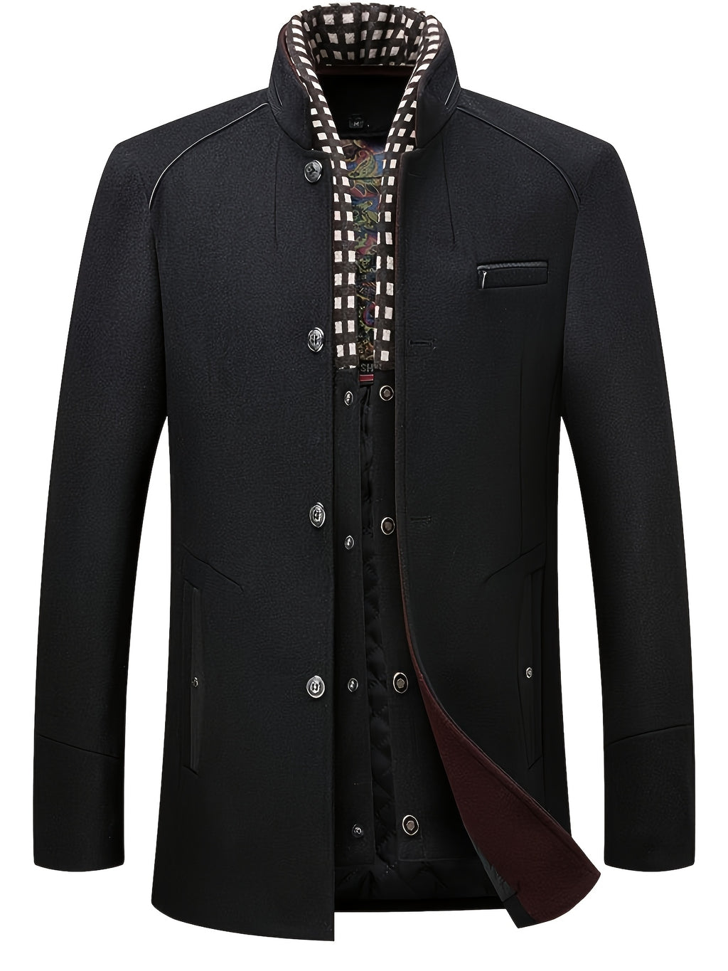 Veste en laine court pour homme, 55,4 % laine, tweed
