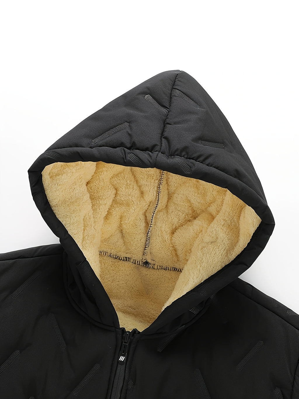 Veste matelassée pour homme, coupe-vent, à capuche, café