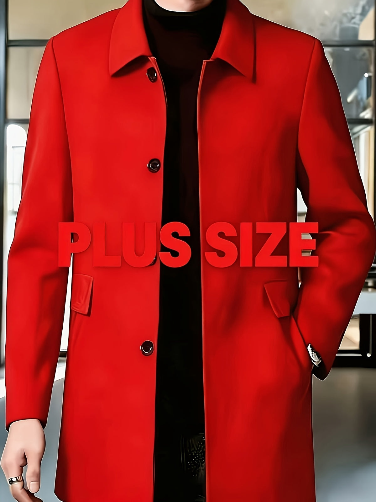 Veste pour homme, grandes tailles, à revers