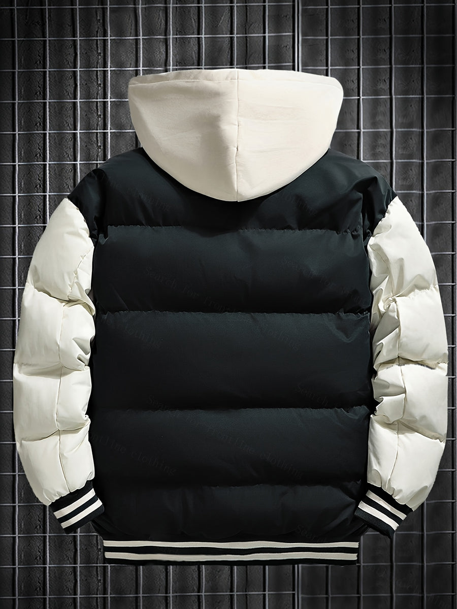 Veste courte à capuche hiver homme broderie complexe tendance marque épaissie costume pain chaud 5760L, photo 11