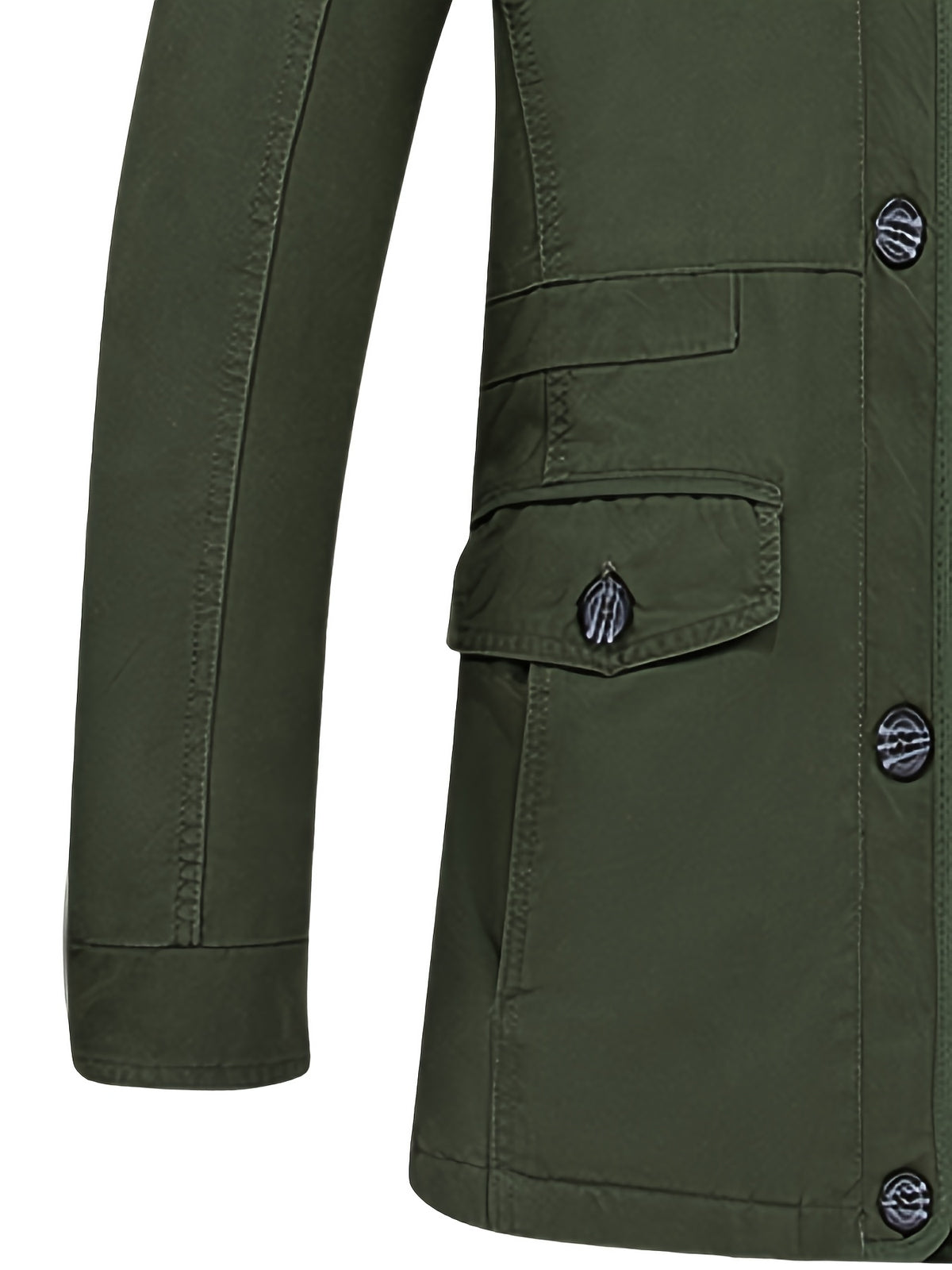 Pardessus matelassé pour homme, capuche amovible