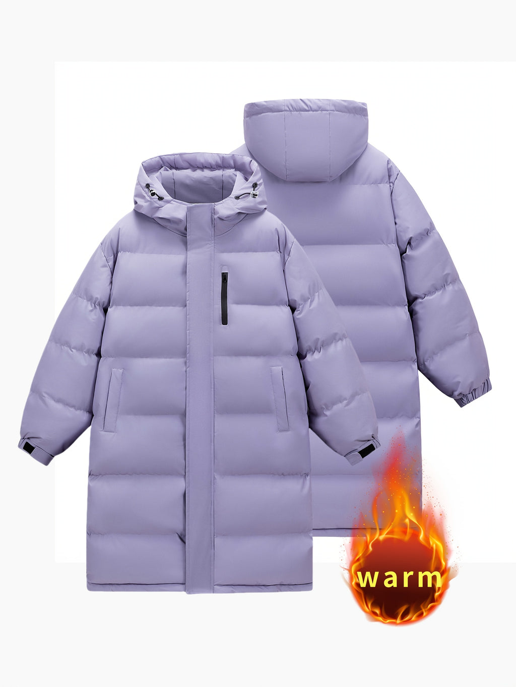 Manteau pour homme, à capuche, blanc ivoire