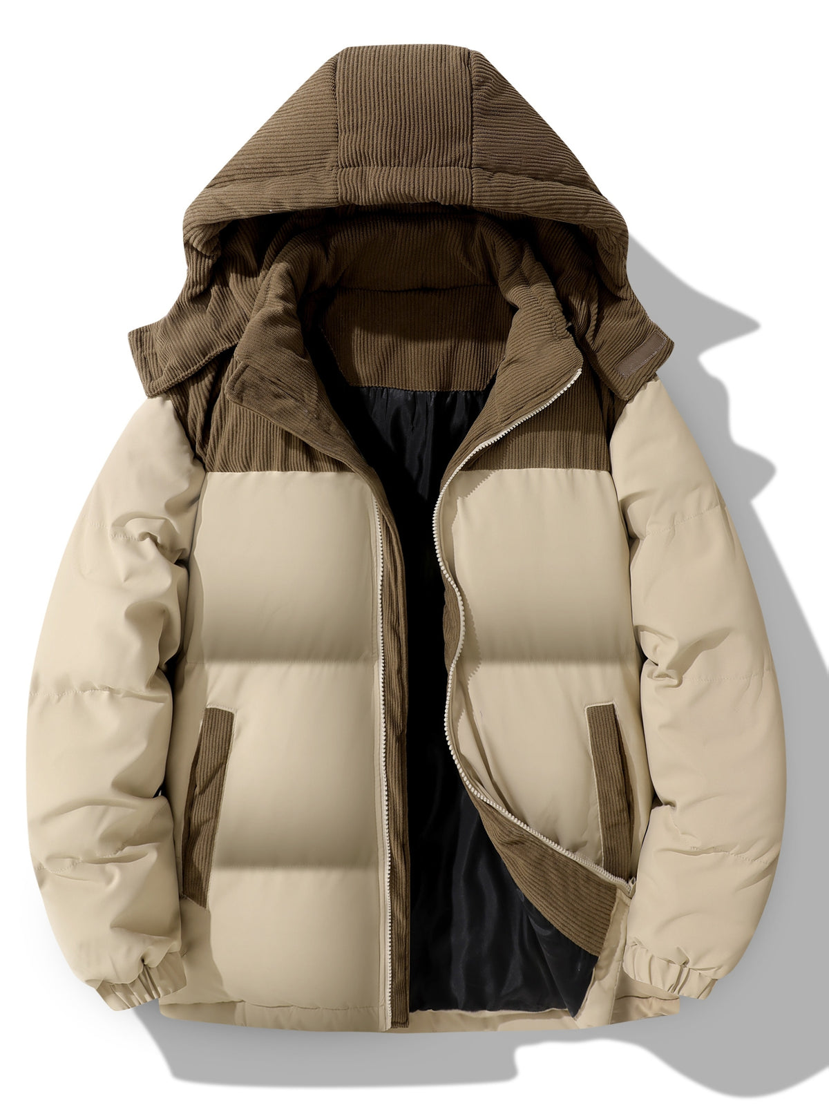 Veste pour homme, velours côtelé, à capuche