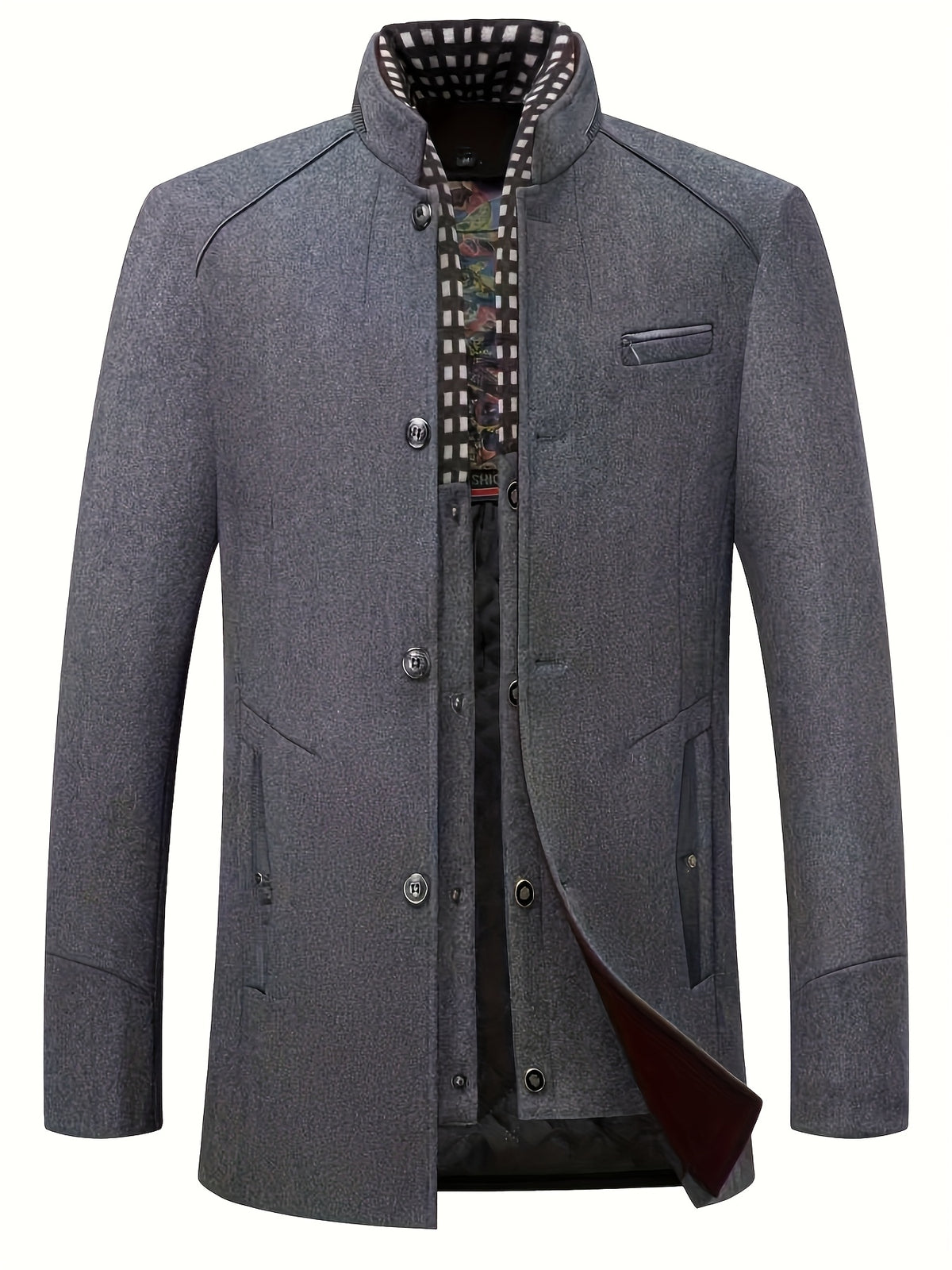 Veste en laine court pour homme, 55,4 % laine, tweed