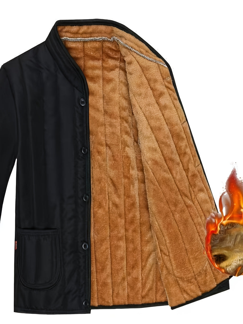 Manteau matelassé pour homme, à col montant, modele 2