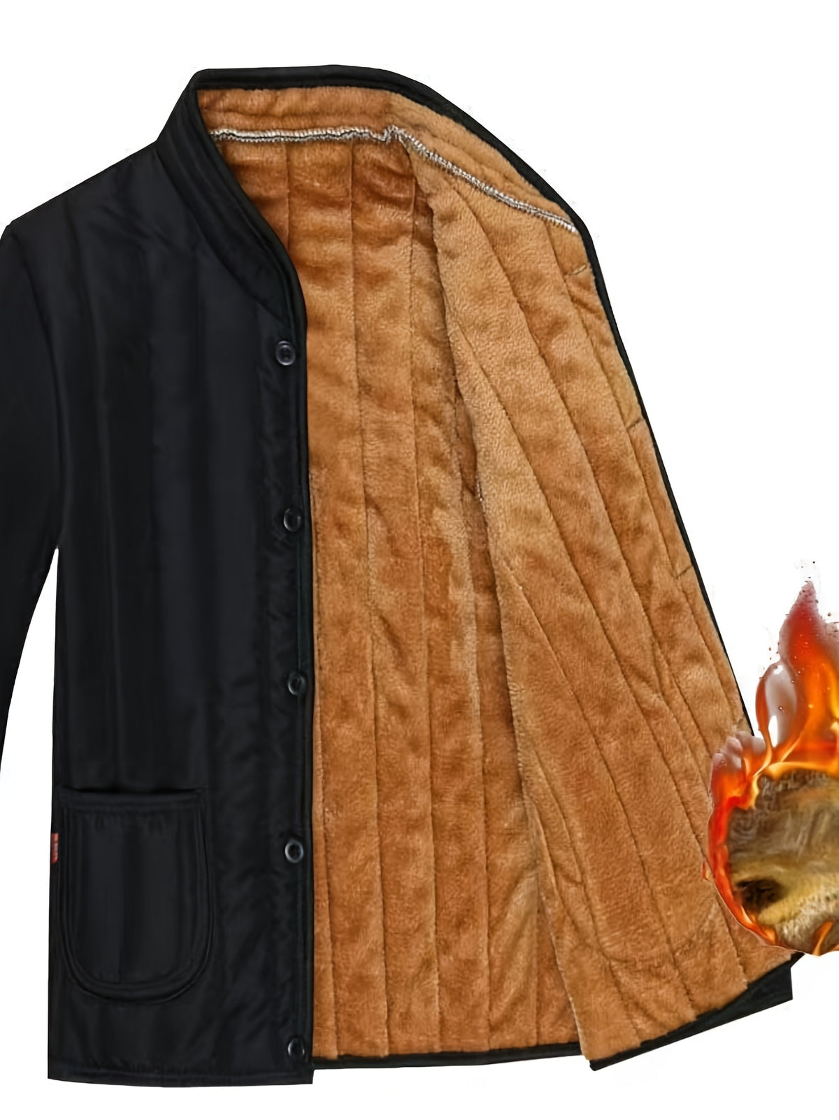 Manteau matelassé pour homme, à col montant, modele 2