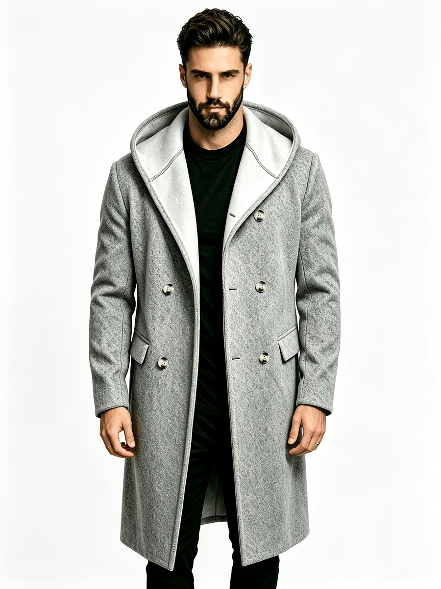 Manteau mi-long, tweed, à capuche, photo 6
