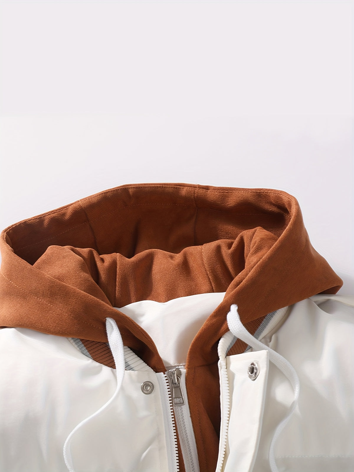 Veste long pour homme, à capuche, vêtements blancs/épais