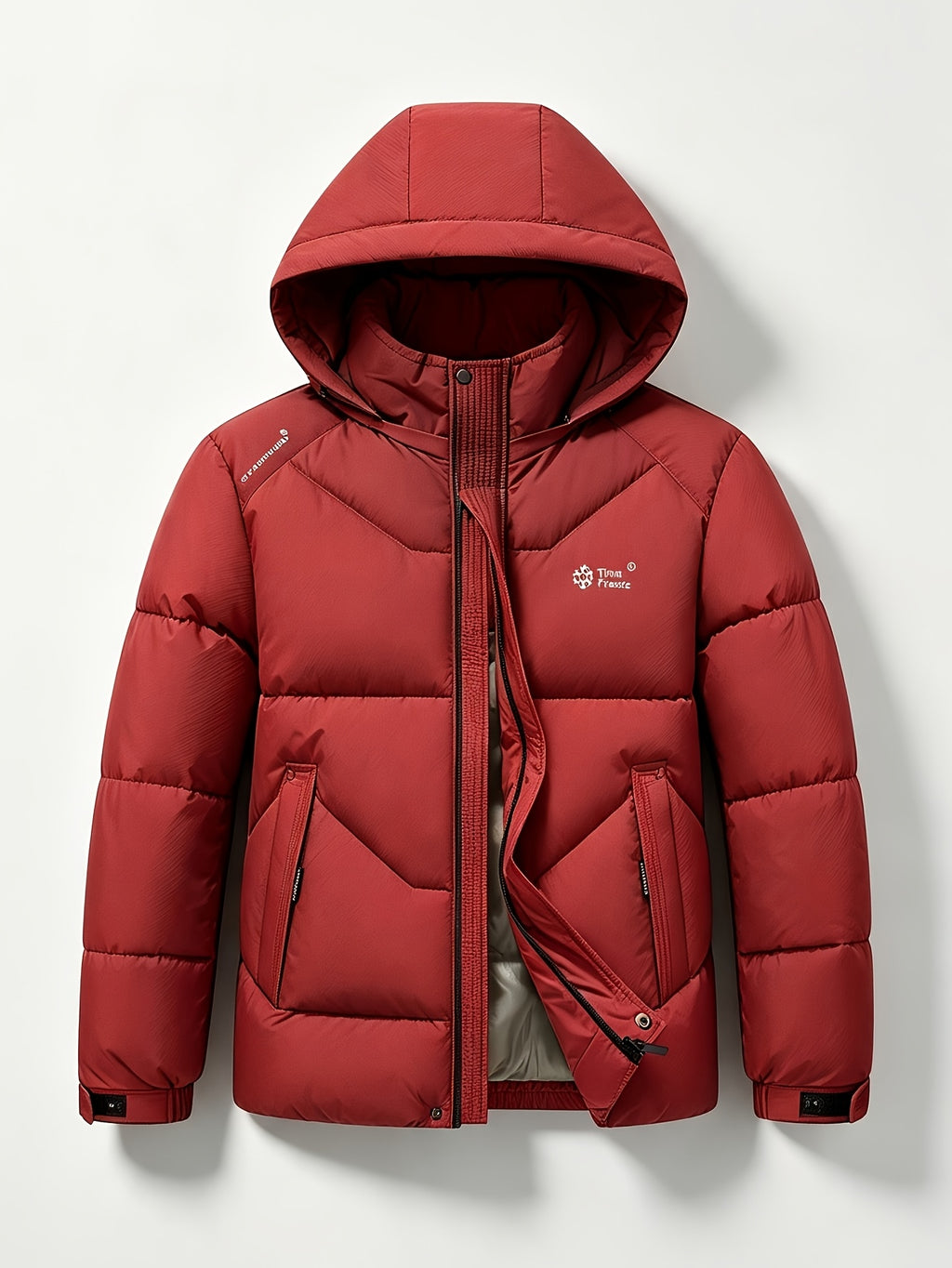 Veste matelassée pour homme, coupe-vent, à capuche