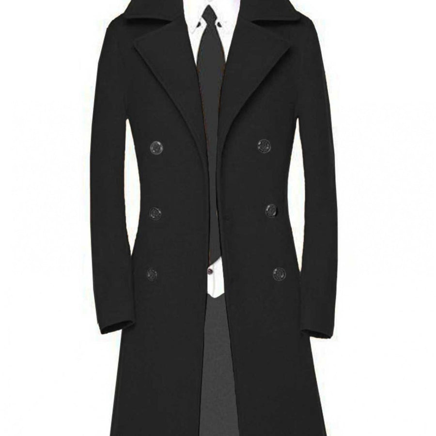 Manteau, à revers, modele 2, coloris noir