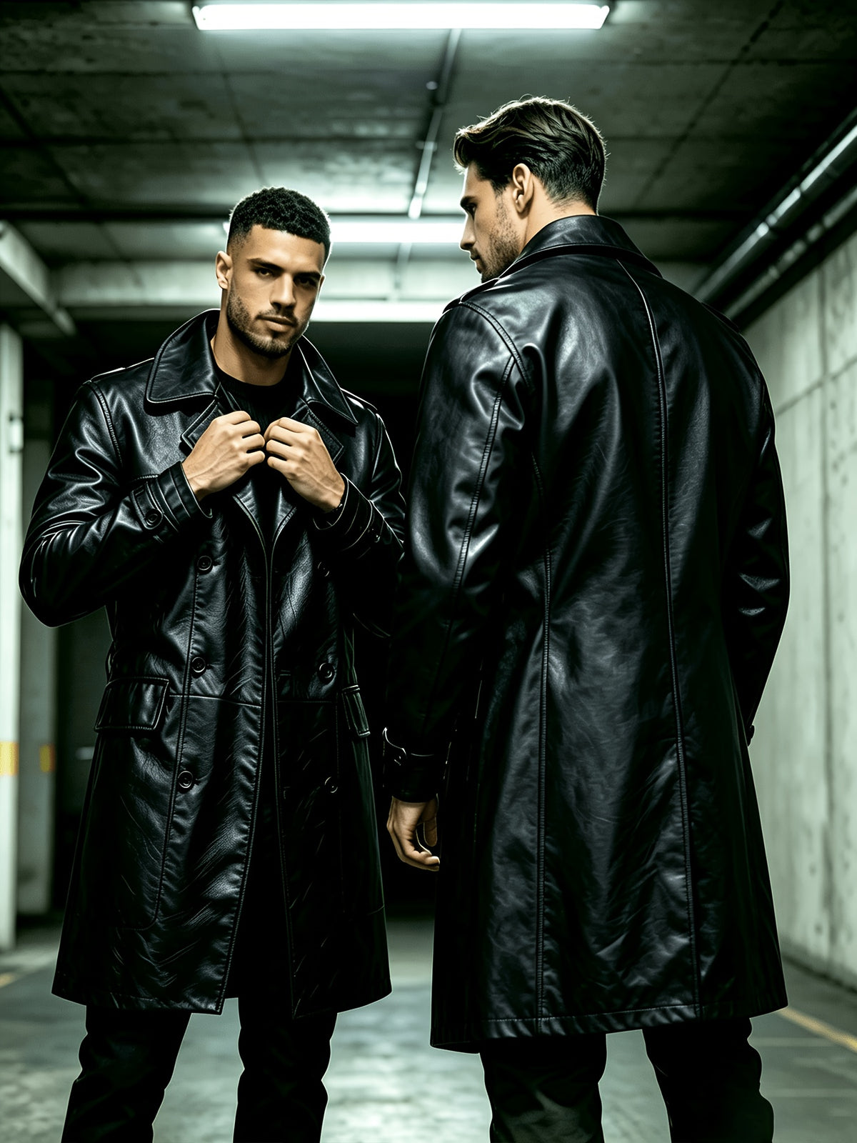 Veste pour homme, à revers, marron foncé