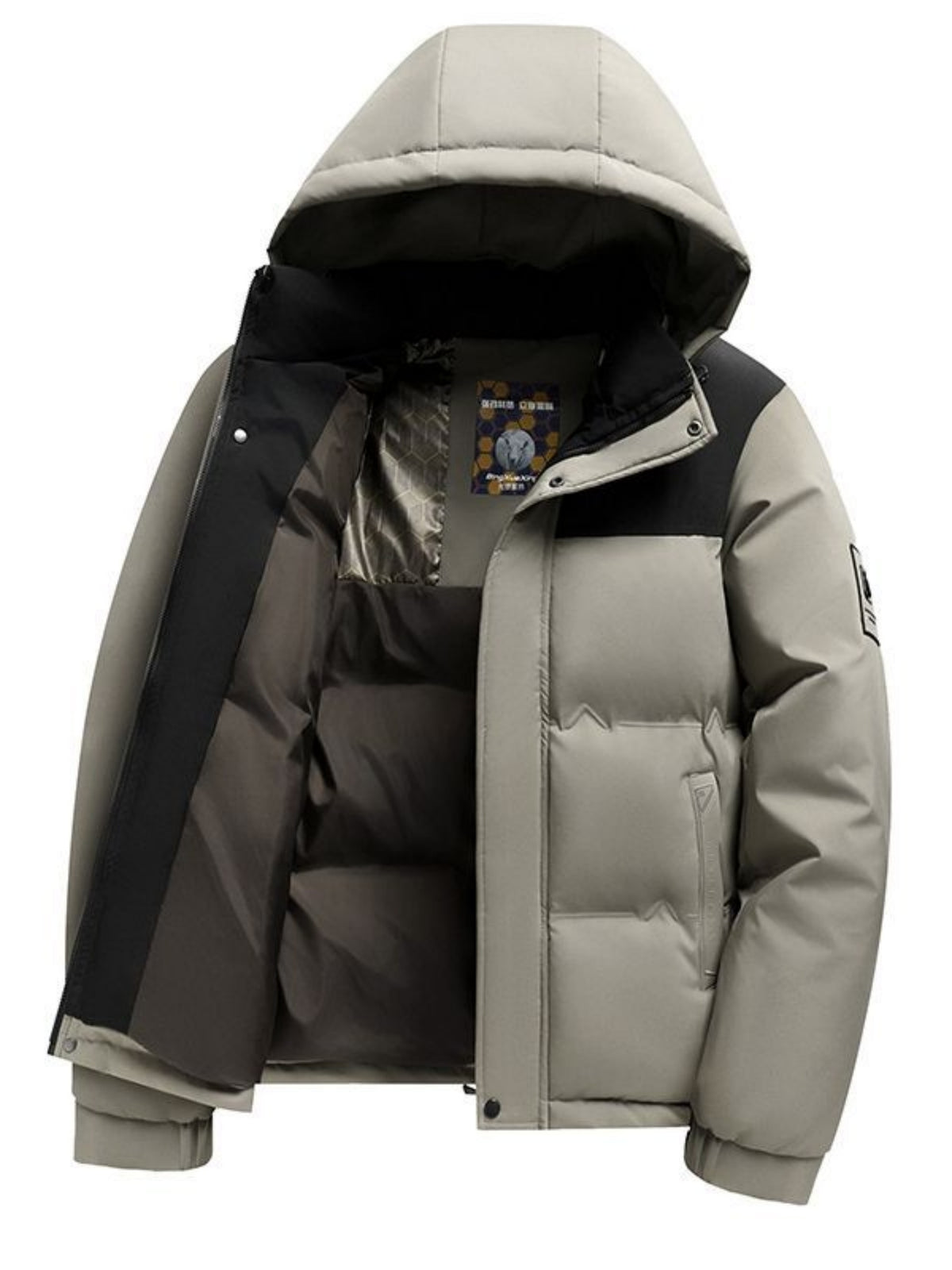 Manteau matelassé pour homme, à capuche, modele 6