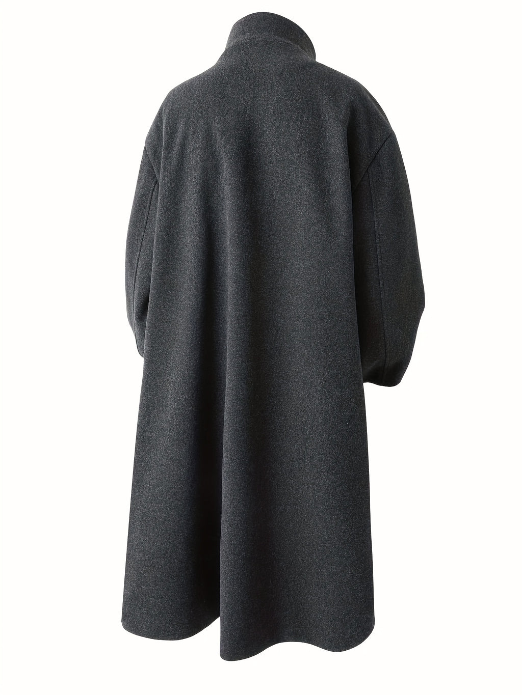Trench mi-long pour homme, à revers, noir