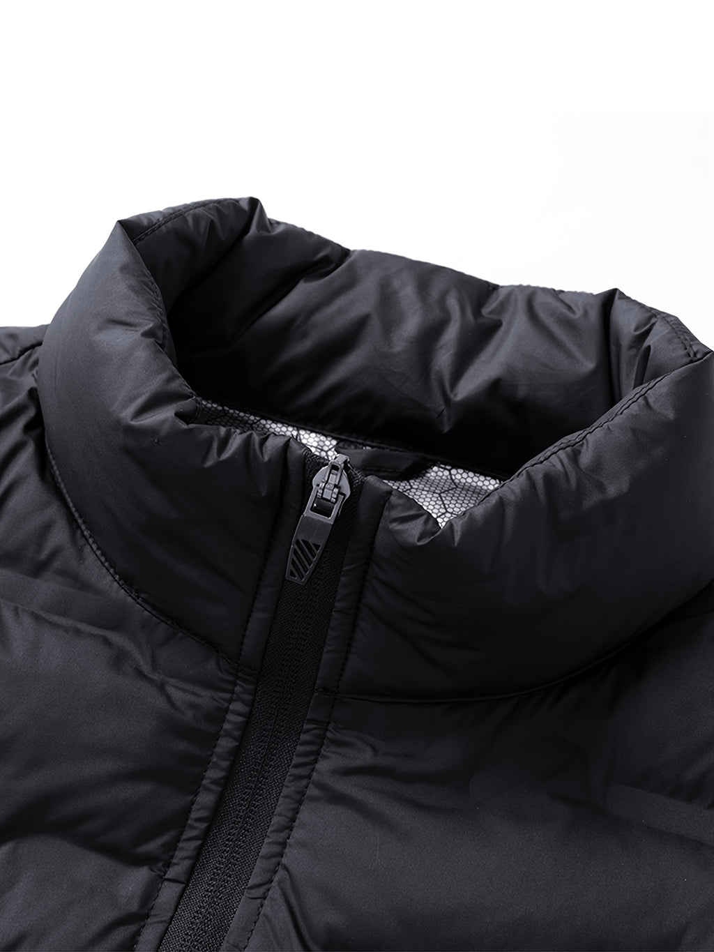 Veste pour homme, à col montant, bleu foncé