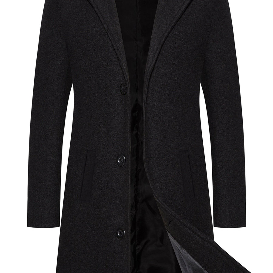 Manteau, polaire, à revers, coloris noir