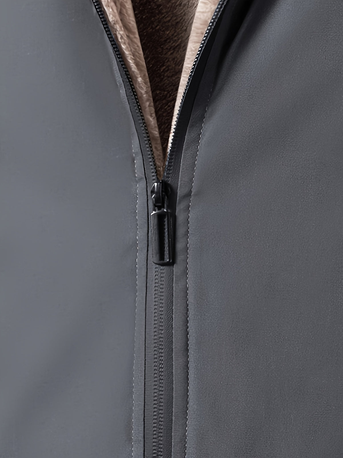 Manteau en fausse fourrure pour homme, polaire, à revers