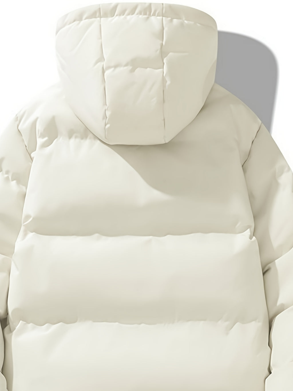 Manteau matelassé pour homme, à capuche, blanc