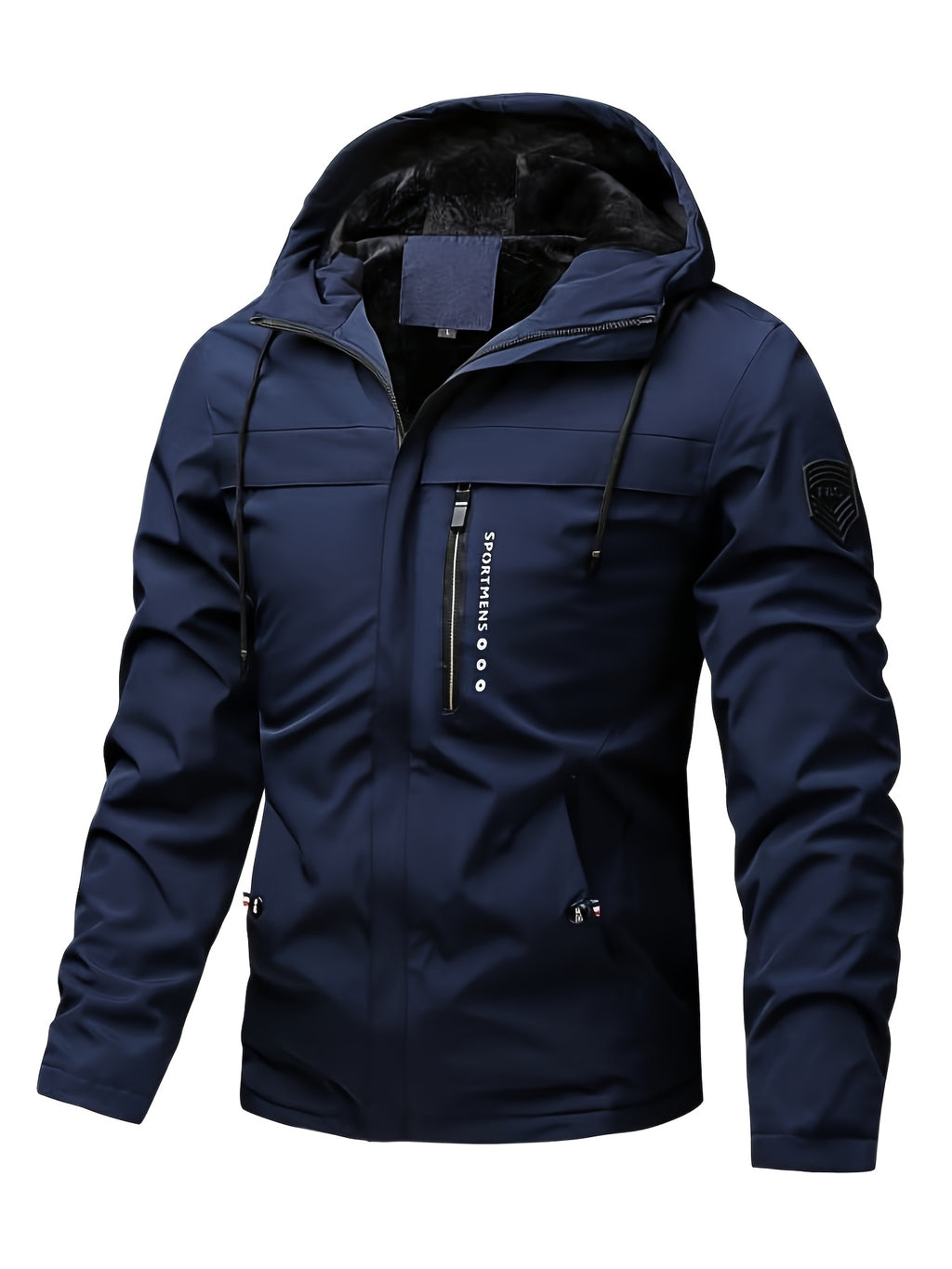 Veste pour homme, à capuche, noir