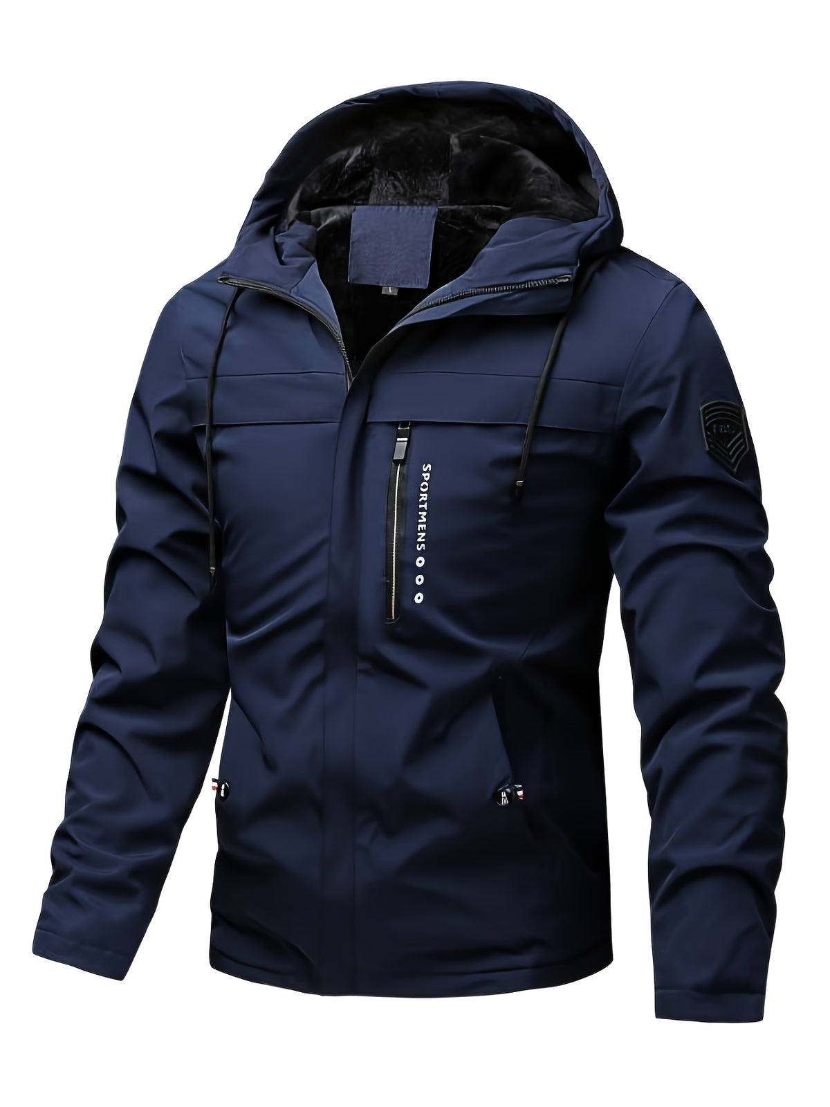 Veste pour homme, à capuche, noir