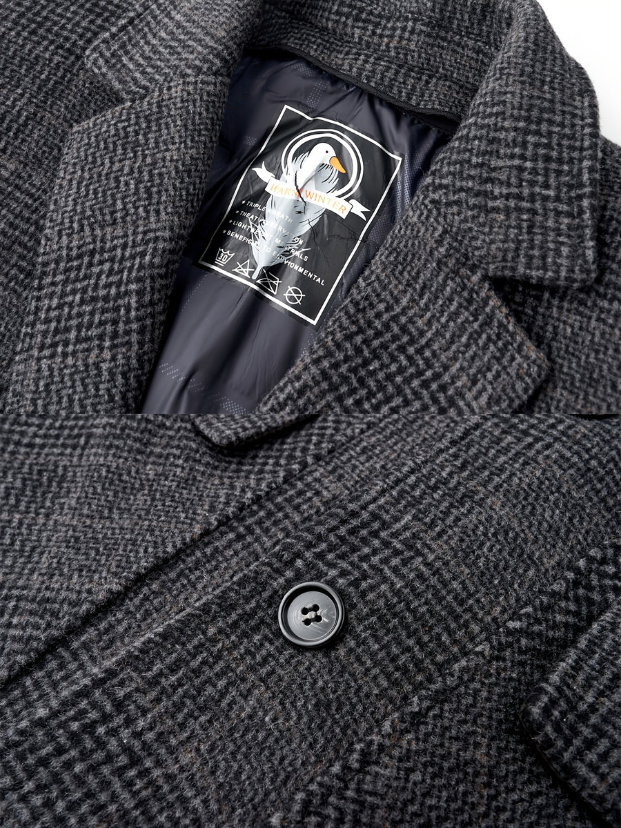 Manteau en laine, 100 % laine, tweed, détail du vêtement