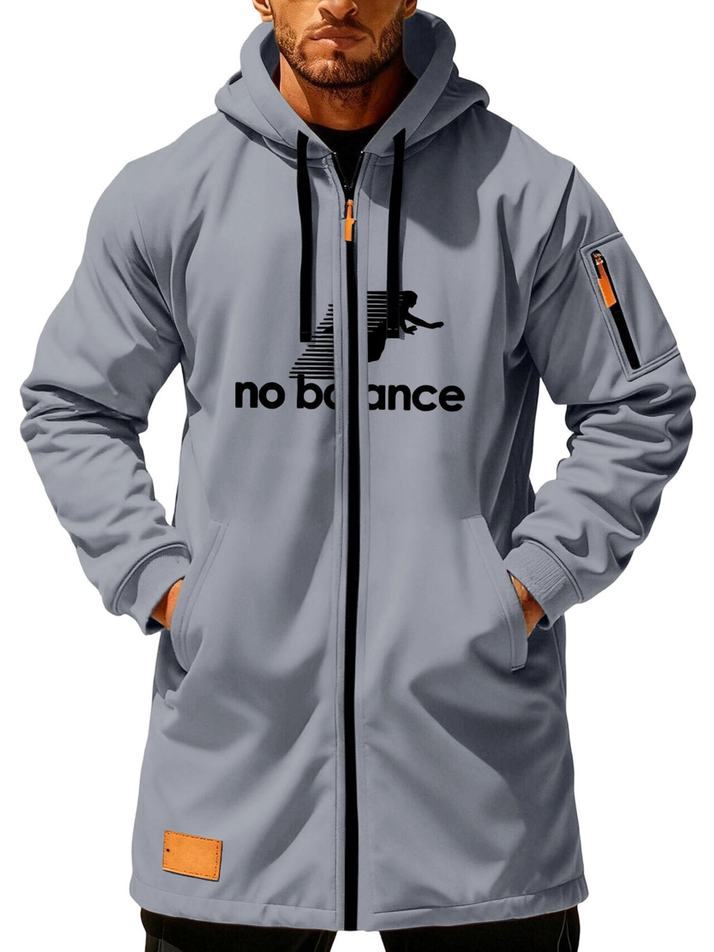 Trench pour homme, à capuche, kaki