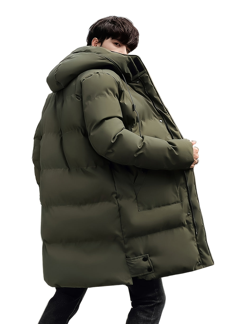 Manteau pour homme, à capuche, modele 8