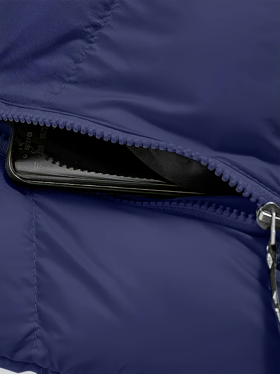 Veste long, à col montant, jaune, détail du vêtement