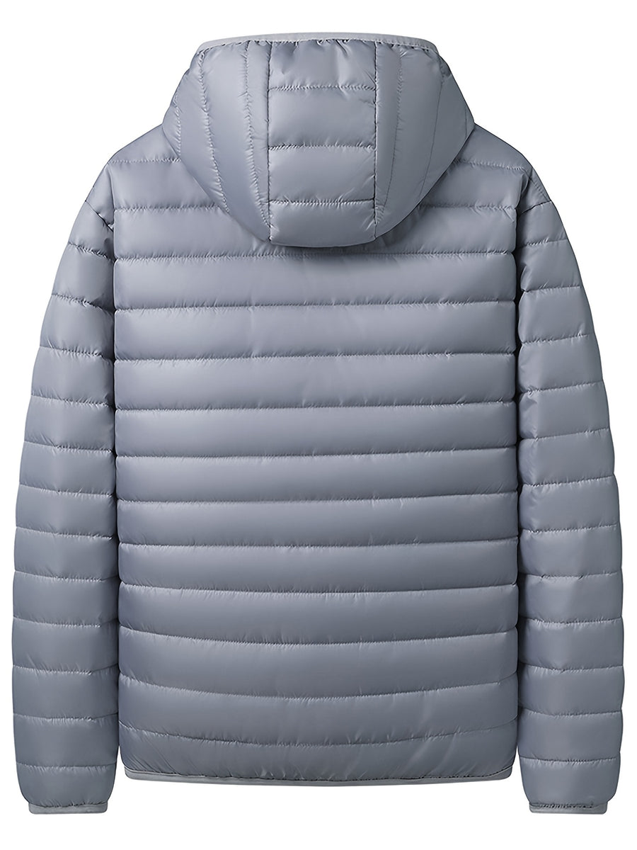 Veste, coupe-vent, à capuche, noir, photo 24
