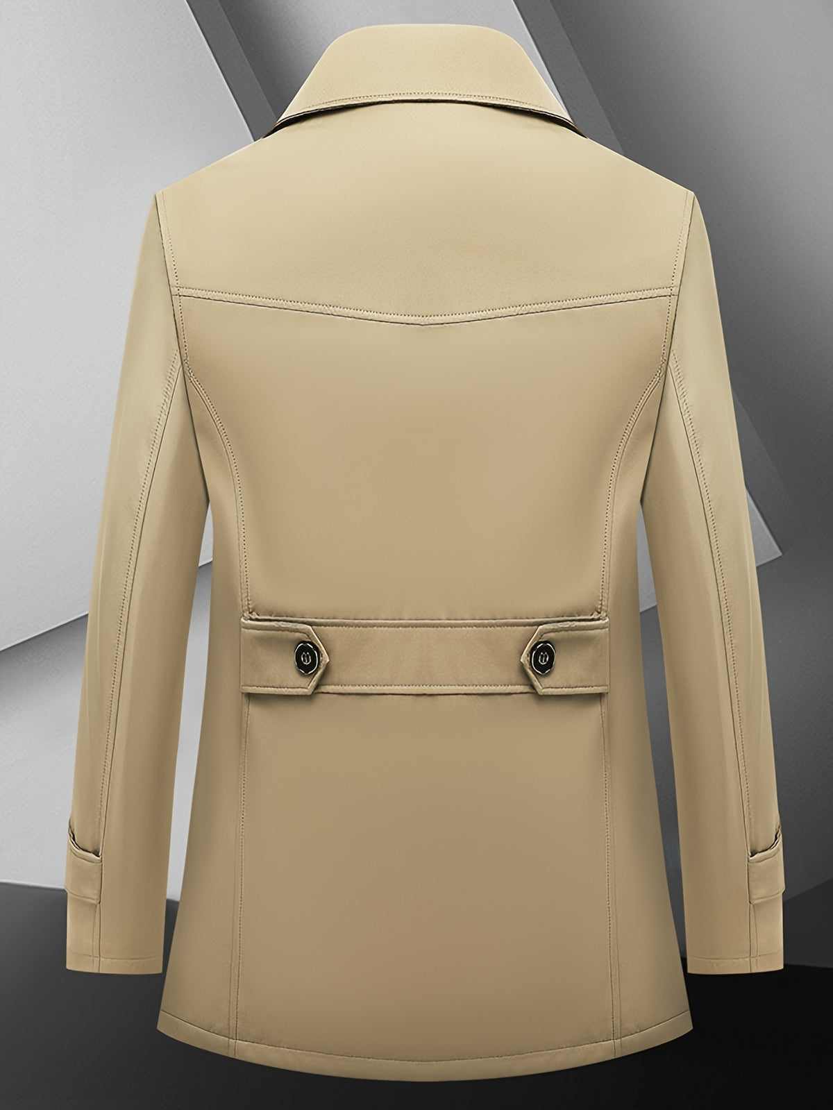 Trench pour homme, à revers, bleu foncé