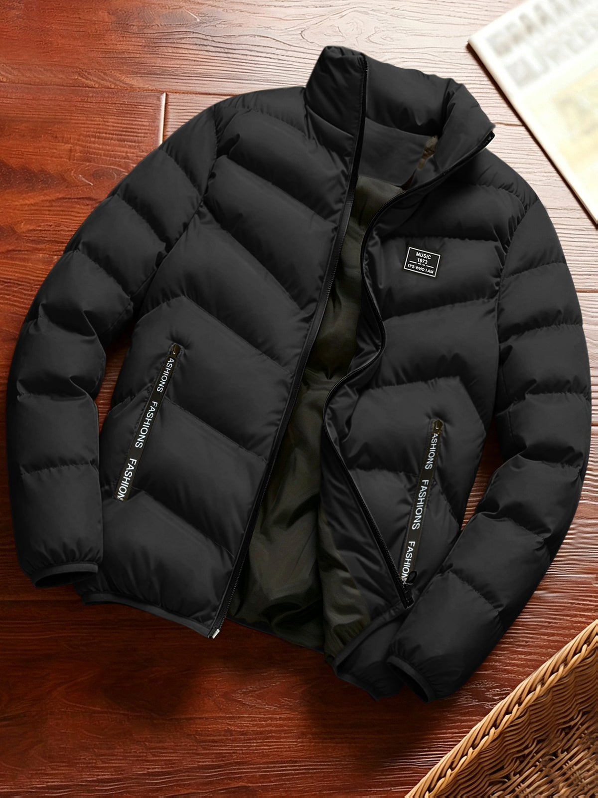 Veste long pour homme, à col montant, jaune