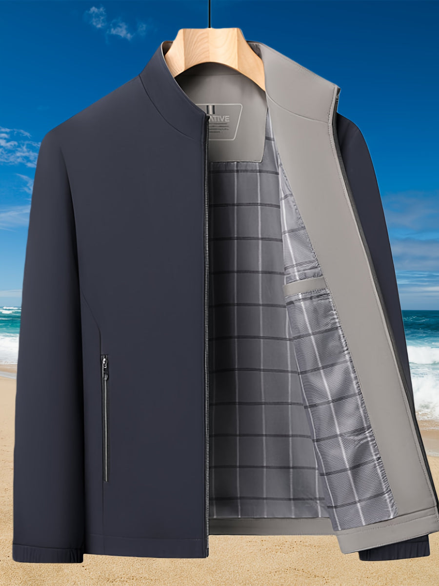 Veste, à col montant, jd1008 xing - 406 noir, détail du vêtement