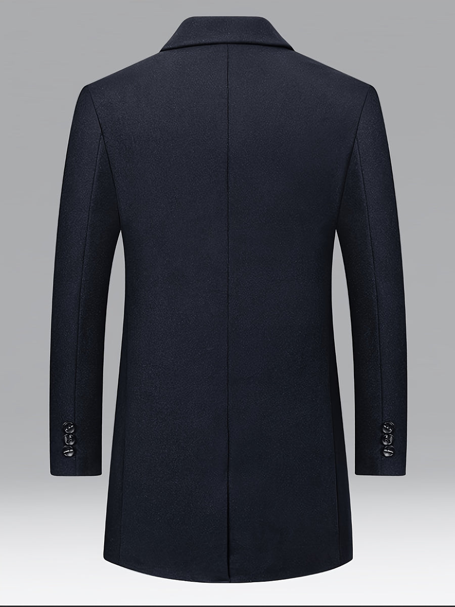 Trench long, 25 % laine, tweed, photo 11