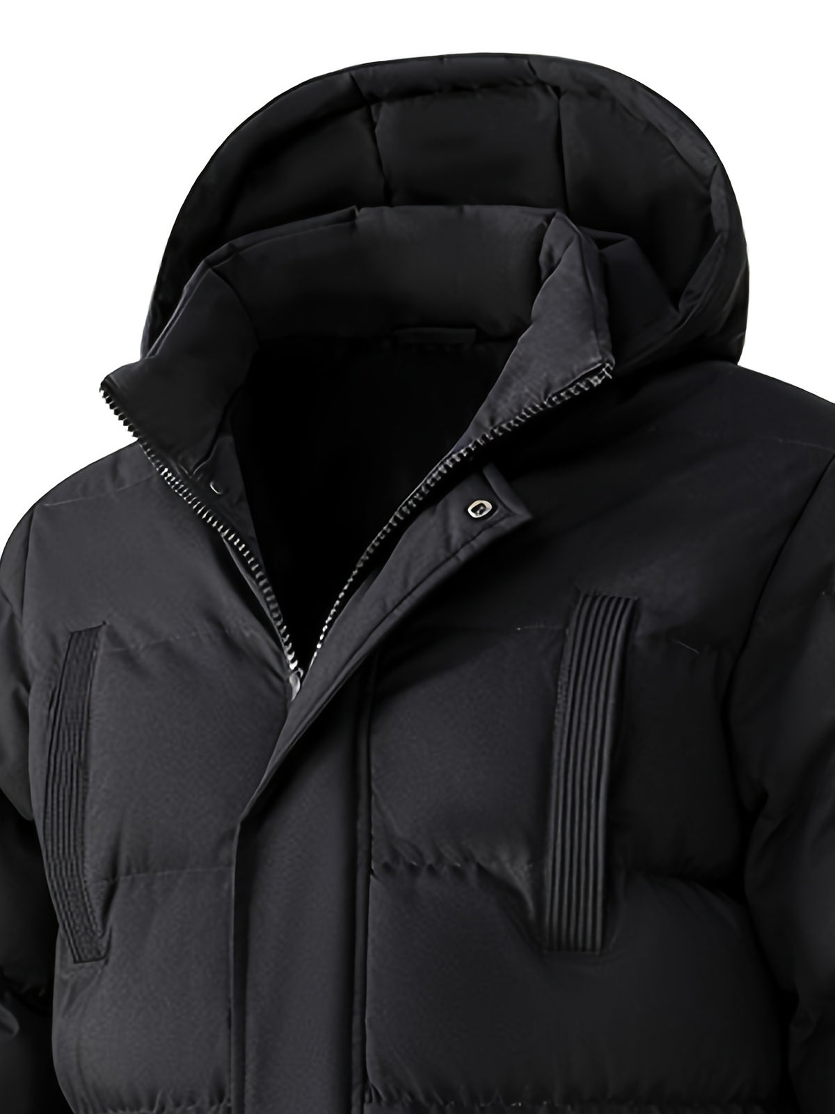 Veste long pour homme, grandes tailles, à capuche