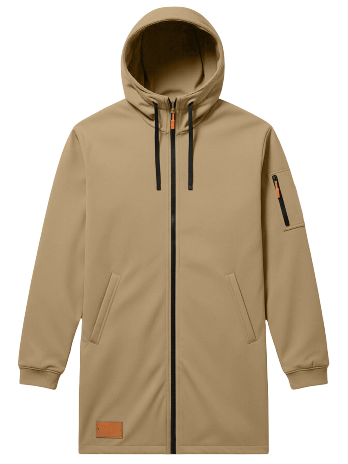 Trench pour homme, croisé, à capuche