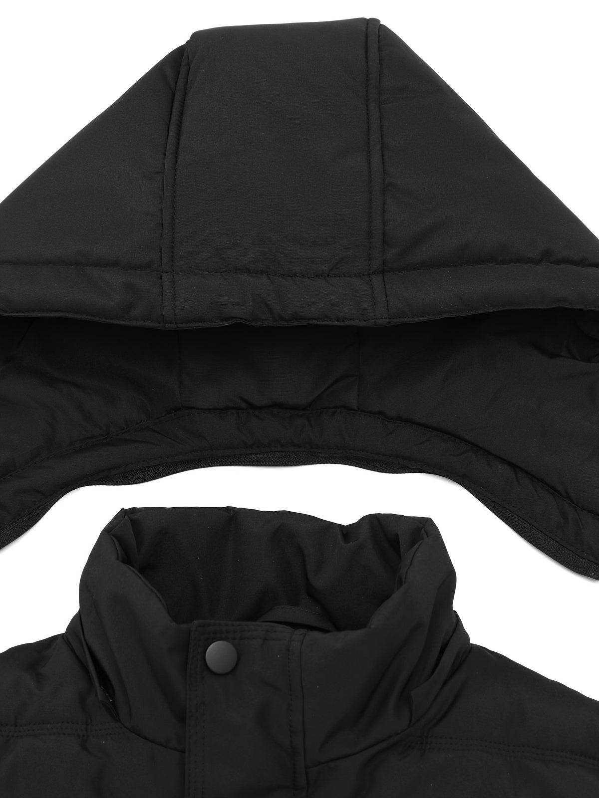 Veste matelassée pour homme, coupe-vent, à capuche, col montant
