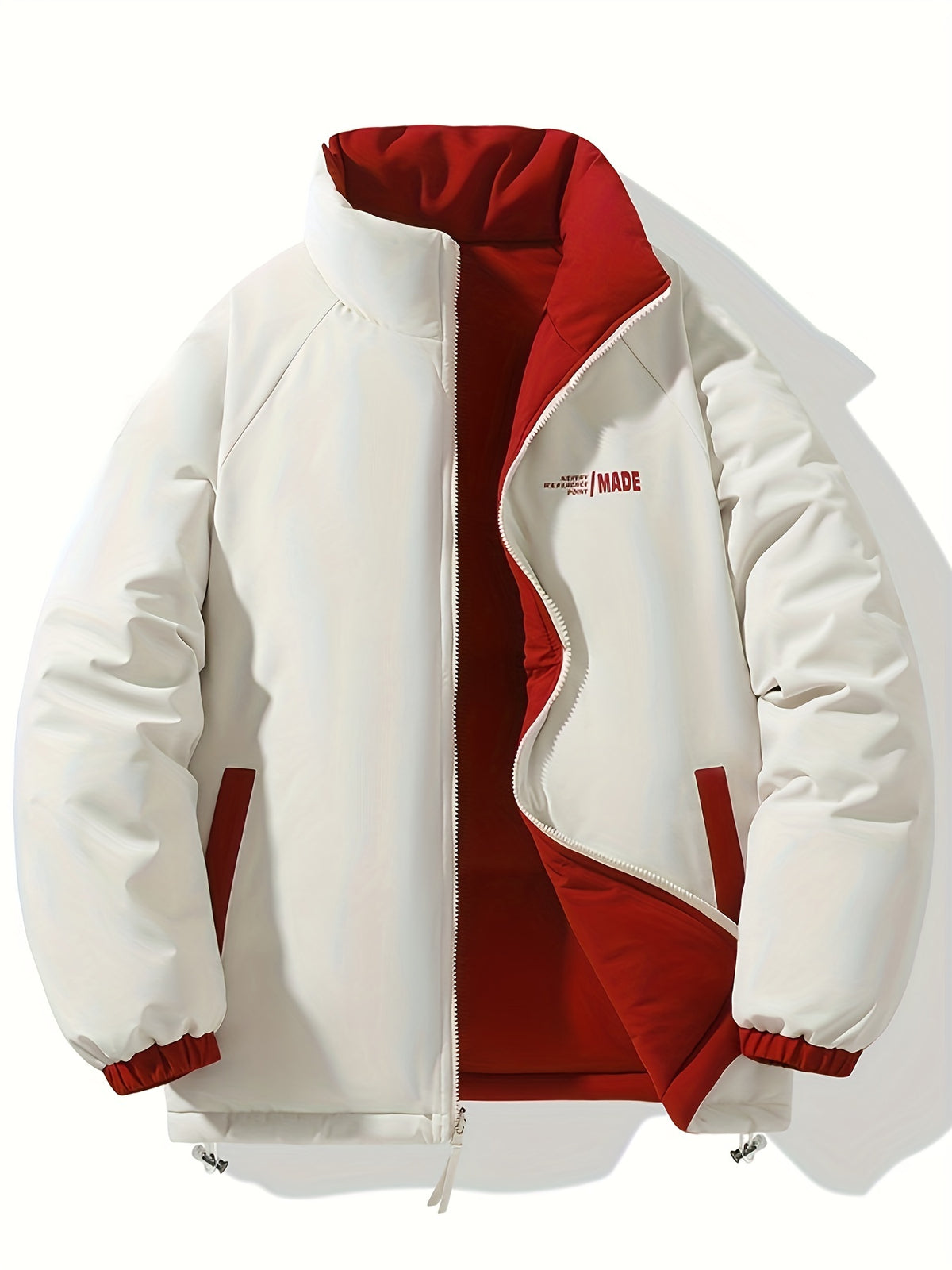 Manteau pour homme, réversible, à col montant