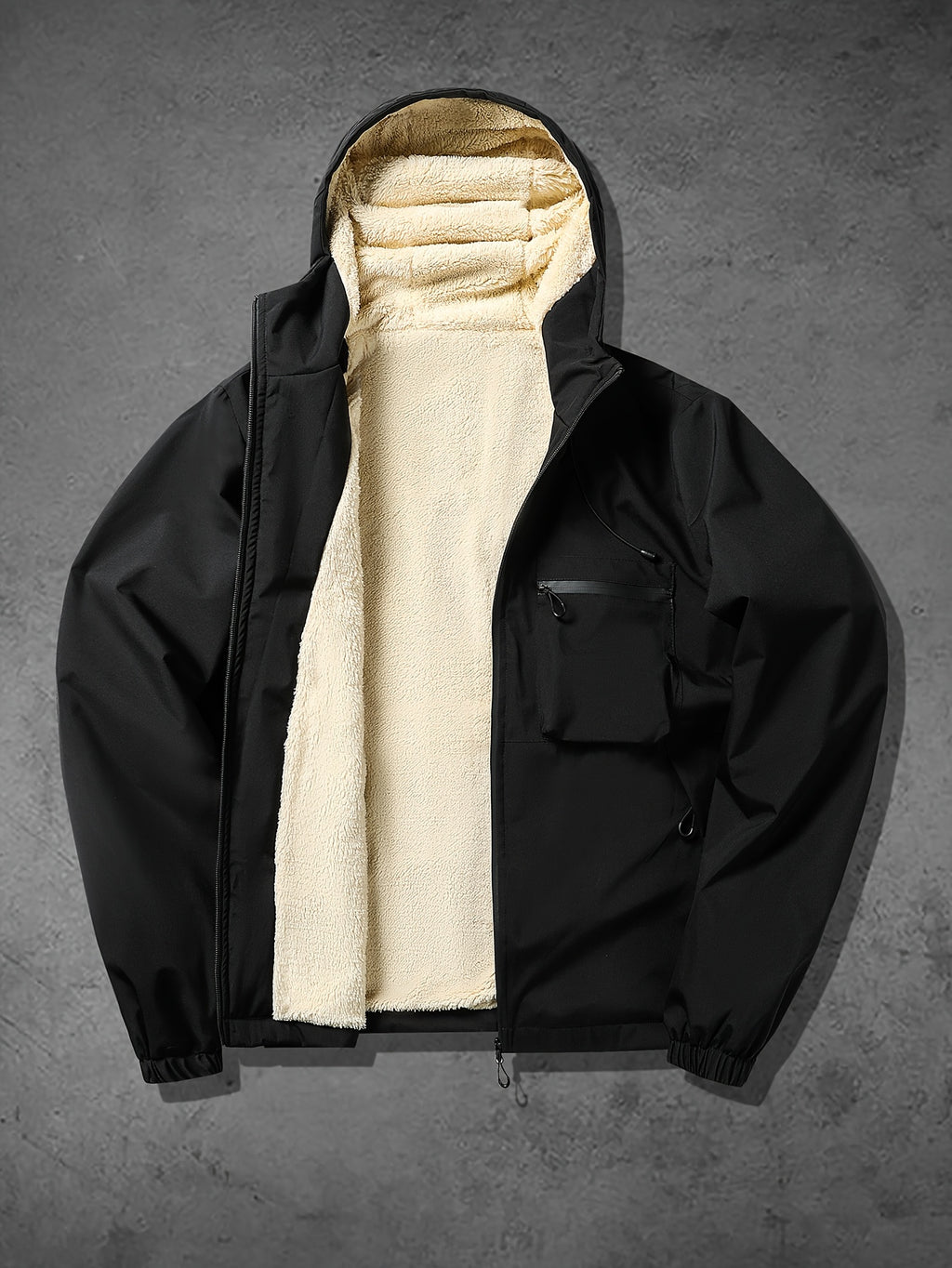 Veste long pour homme, à capuche