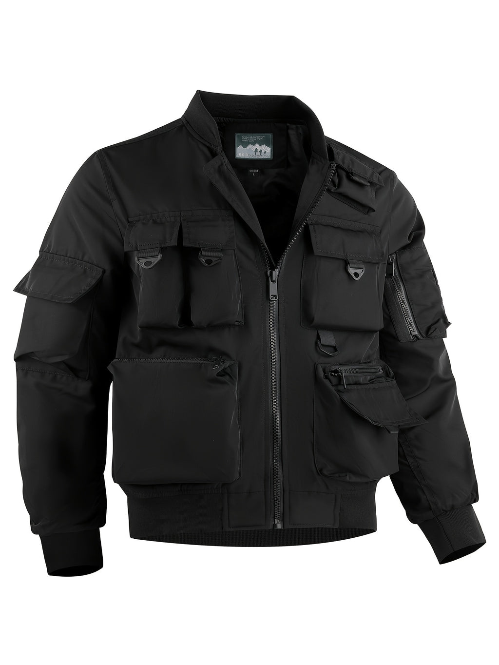 Veste pour homme, à col montant, kaki
