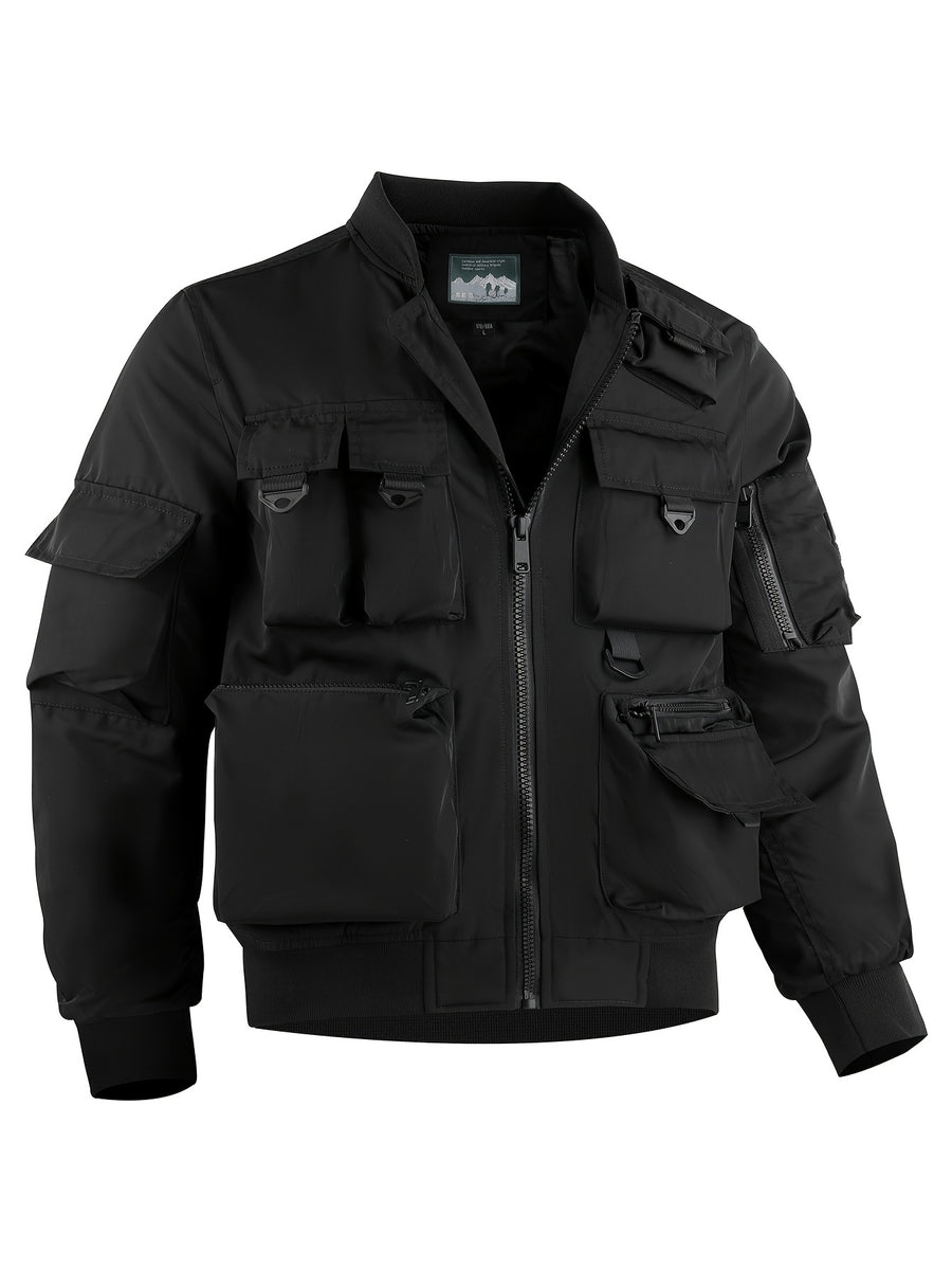 Veste, à col montant, kaki, photo 5