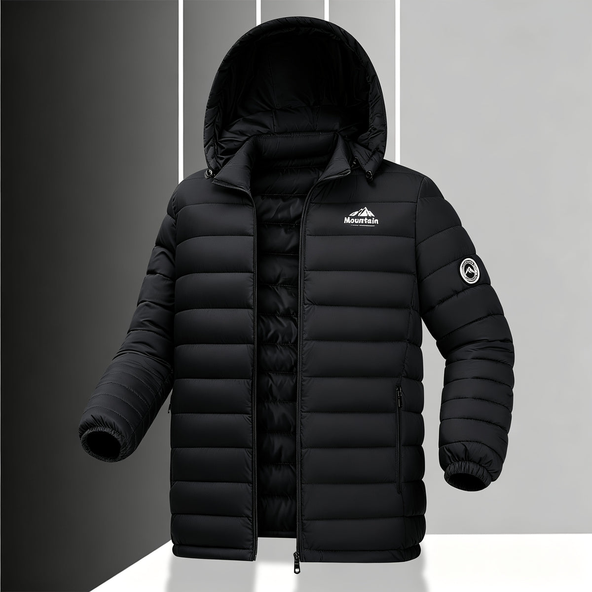 Veste matelassée pour homme, imperméable, à capuche