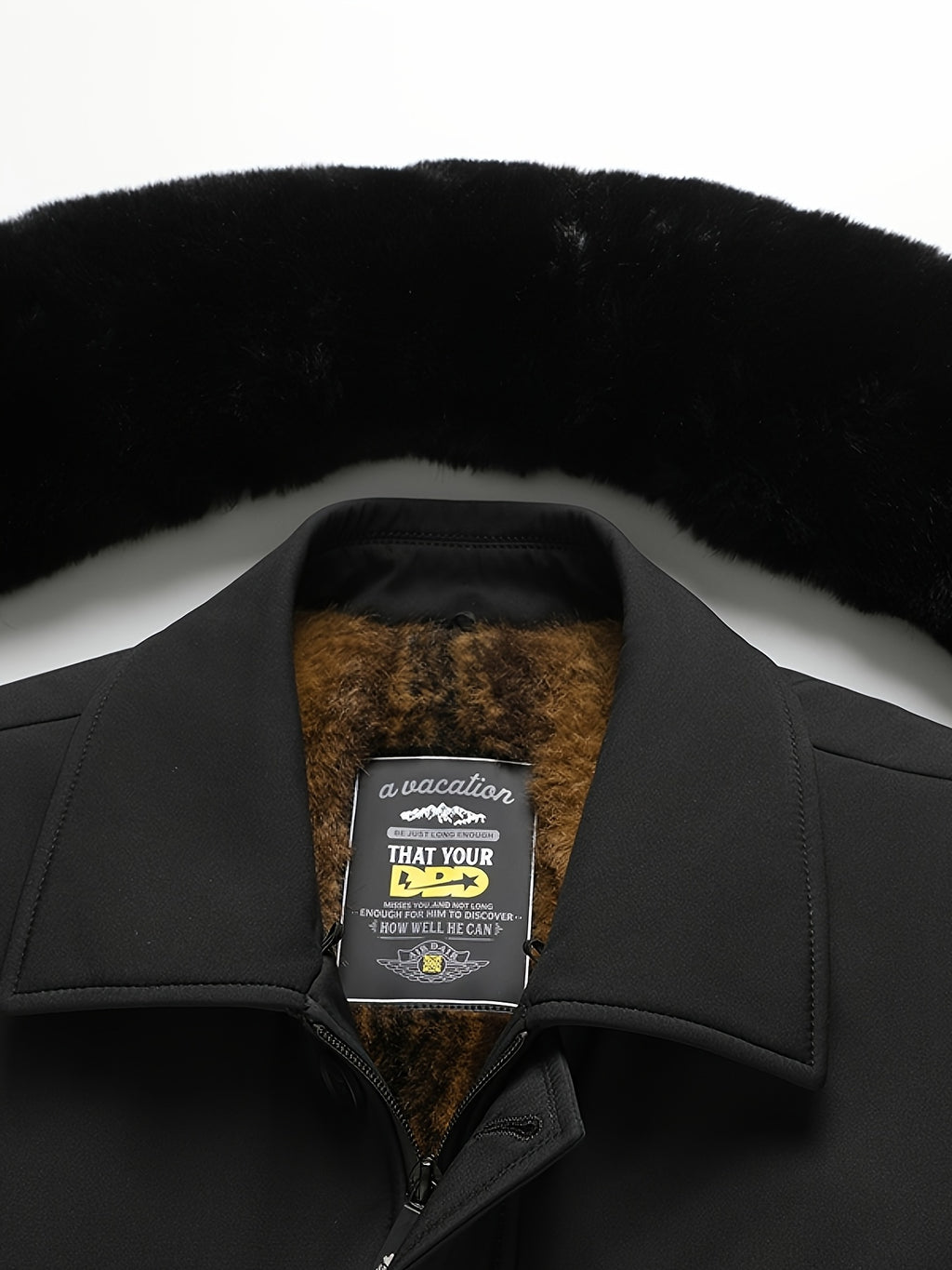 Parka en fausse fourrure pour homme, à capuche